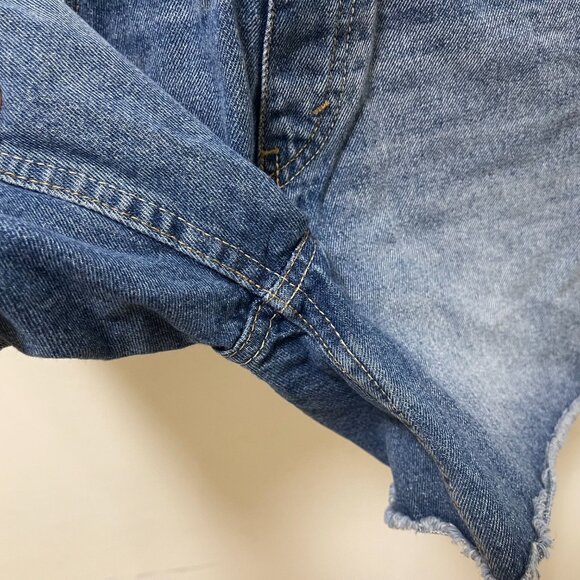 Levi's Kids Blue Denim Distressed Shortall sz 14 - Picture 5 of 9